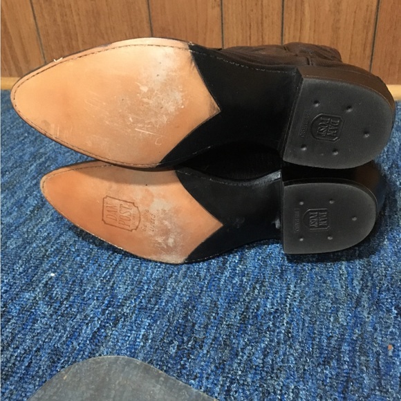 Host Pick! New Vintage Dan Post Black Cherry Lizard Western Boots - Picture 3 of 5